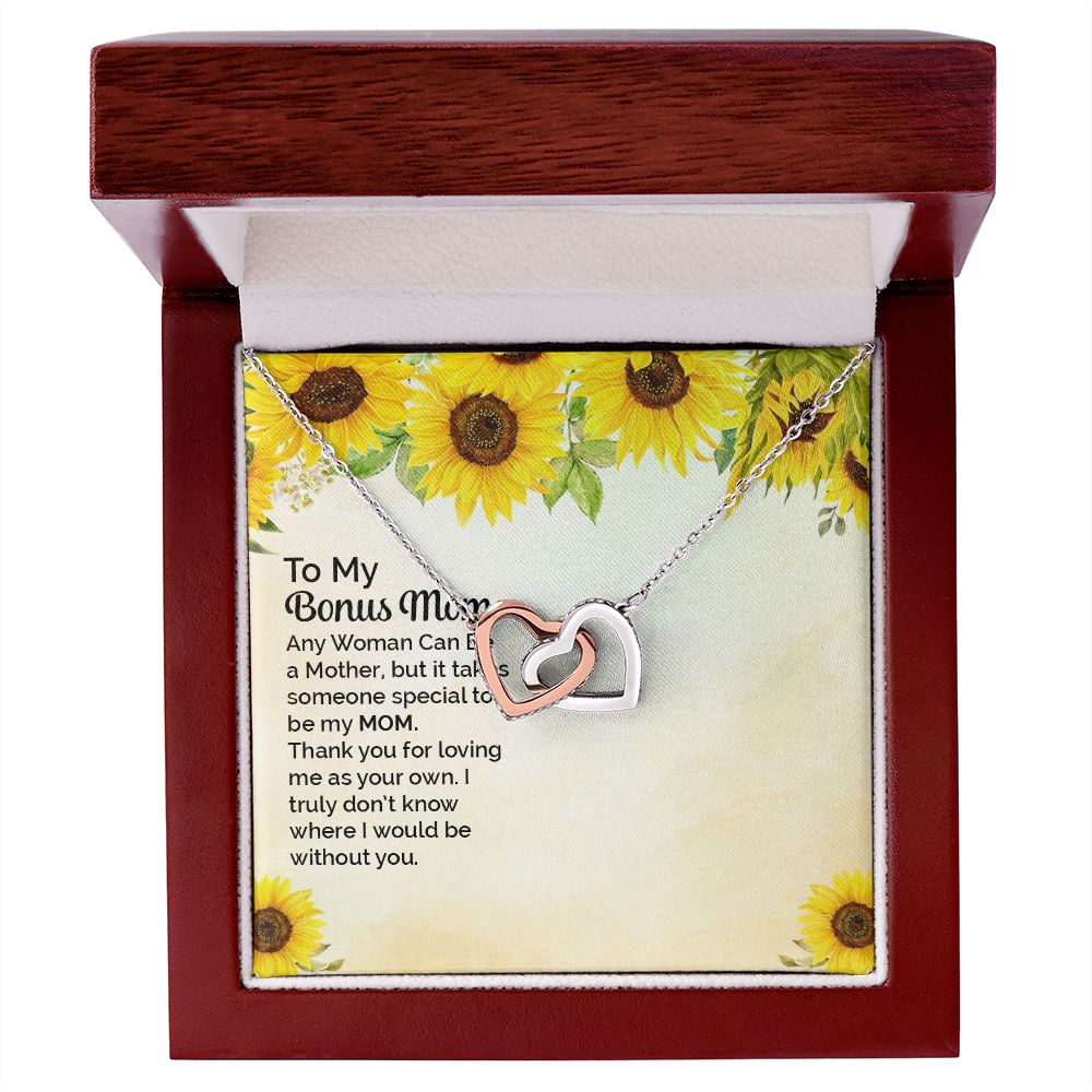 Interlocking Hearts Necklace - Thoughtful Gift for Step Mom & Bonus Mom | Perfect for Mother's Day, Birthday & Special Occasions