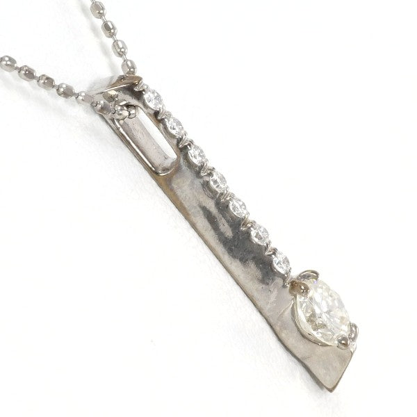 18K White Gold Diamond Necklace for Women - Elegant Pendant Jewelry for Weddings, Anniversaries & Special Occasions