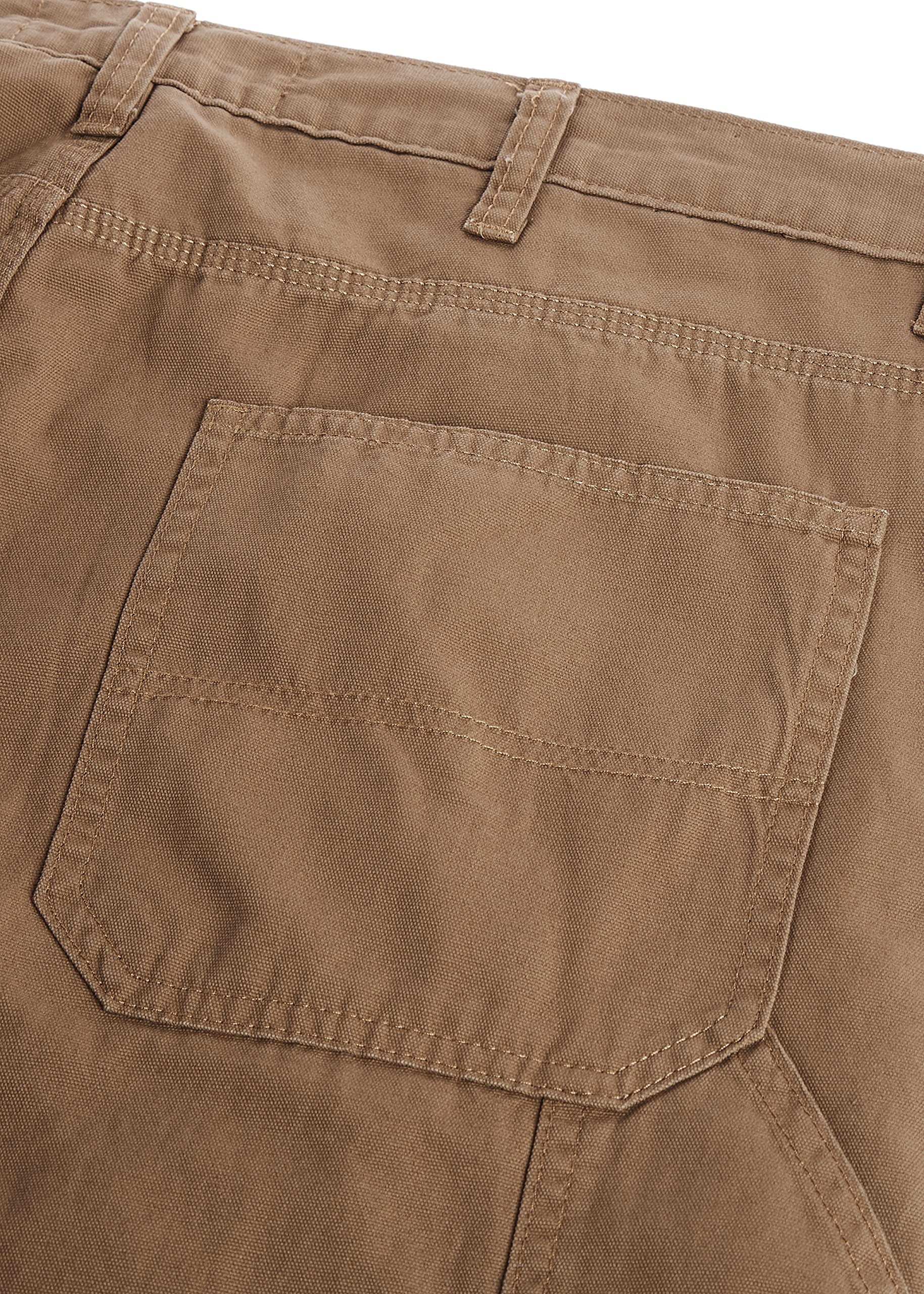 Wrangler Authentics Men's Fleece Lined Carpenter Pants - Durable Work Pants for Construction, Outdoor & Winter Use