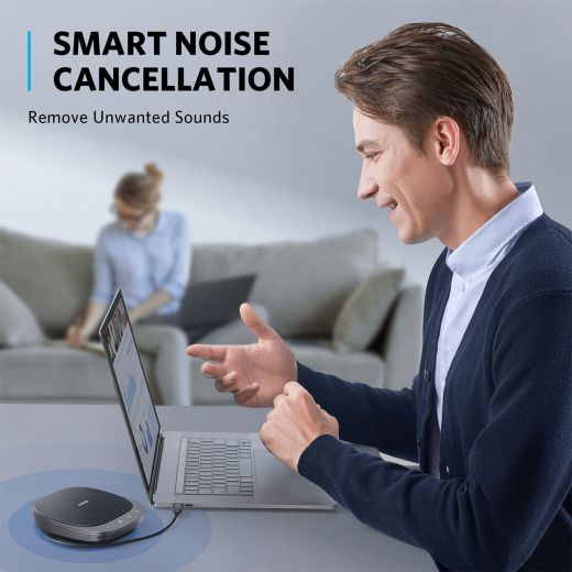 Anker PowerConf S360 Speakerphone with 360° Voice Pickup - Premium Conference Speaker for Clear Calls | Ideal for Home Office, Business Meetings & Remote Work