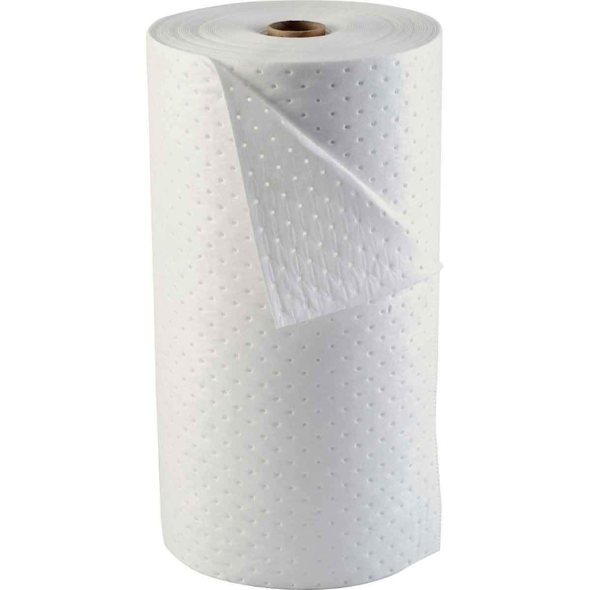 OP30P 30x150 Feet Premium Heavy Duty Oil Absorbent Roll - Strong Low-Lint Fiber Cover, Perforated for Easy Tearing | Ideal for Garage Spills, Workshop Cleanup & Industrial Oil Leak Absorption
