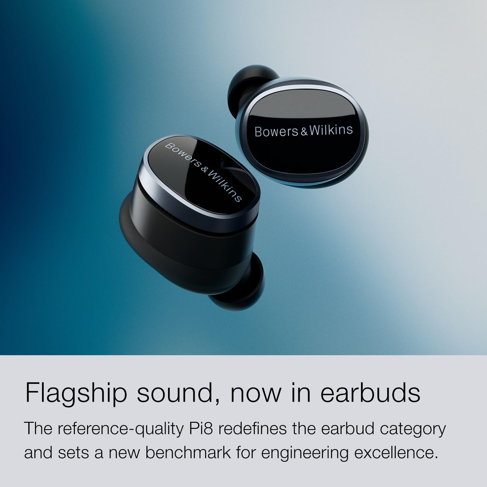 Bowers & Wilkins Pi8 True Wireless Earbuds with Active Noise Cancelling, Bluetooth aptX HD, 24-bit Audio, Wireless Charging & 6 Mics - Dove White | Perfect for Travel, Workouts & Commuting