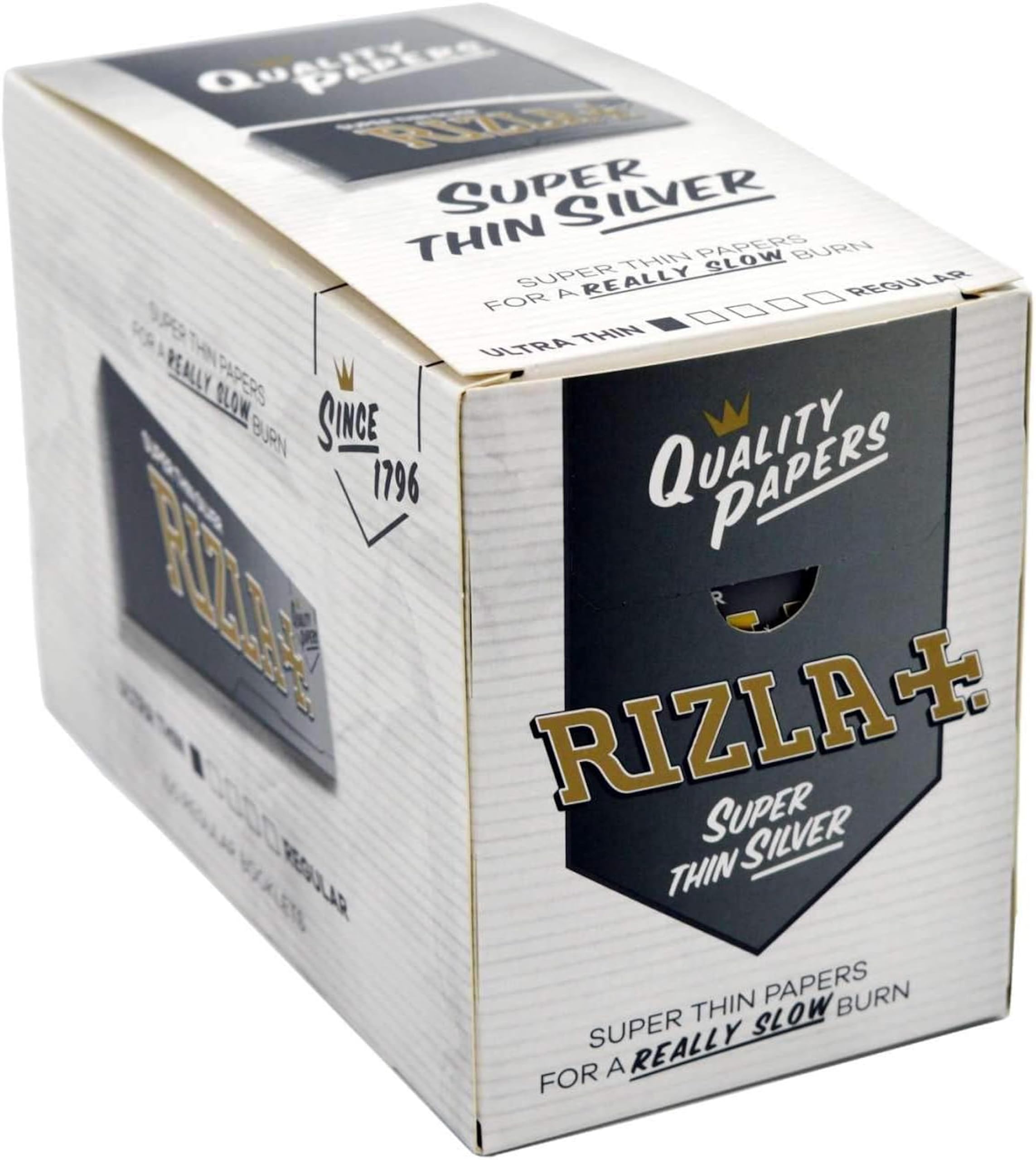 Rizla Regular Silver Rolling Papers - 10 Booklets Pack | Premium Rolling Papers for Smooth Smoking Experience | Perfect for Hand-Rolled Cigarettes & Herbal Blends