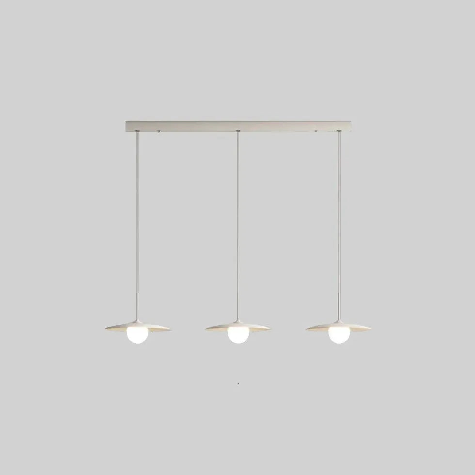 Modern White 4-Light Linear Pendant Lighting Fixture - Sleek Minimalist Design for Kitchen Island, Dining Room or Bedroom Ceiling