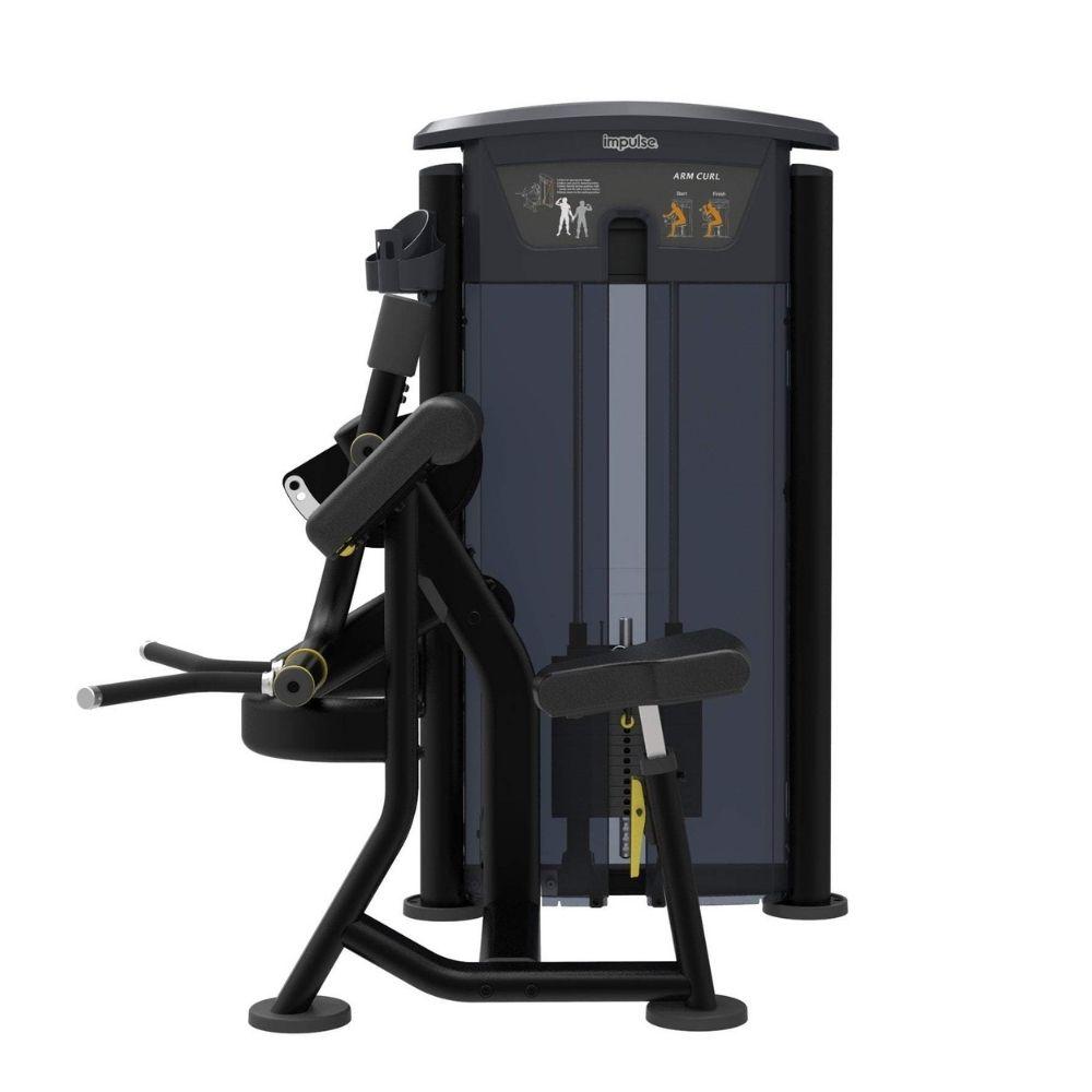 Premium Impulse Arm Curl Machine - 235lb Weight Stack for Home & Gym Strength Training | Perfect for Bicep Workouts, Muscle Building & Fitness Enthusiasts