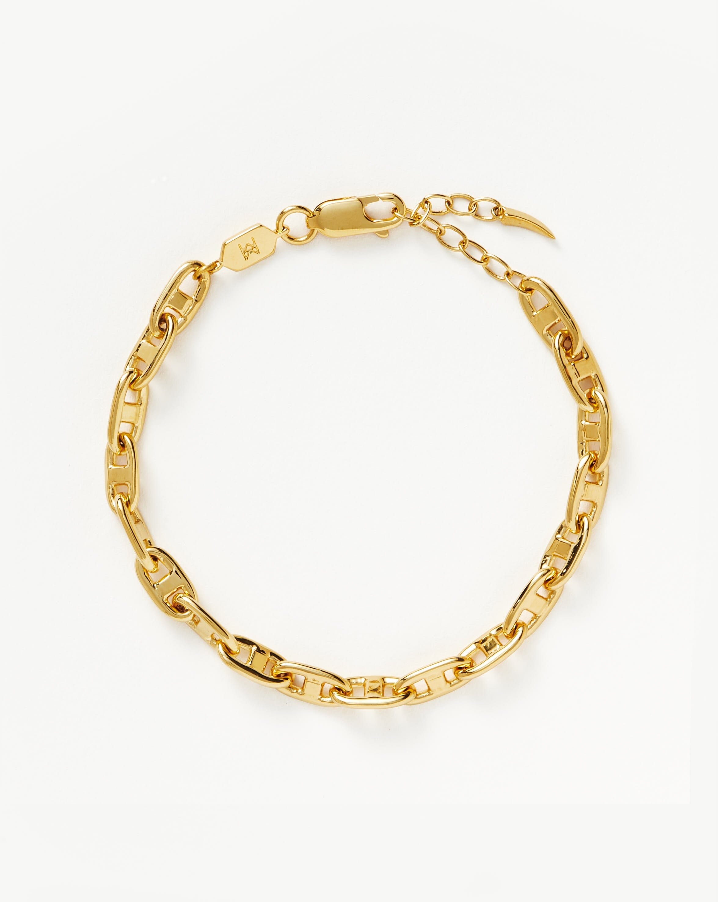 18k Gold Plated Mariner Chain Bracelet for Women - Classic Nautical Jewelry Gift for Her, Perfect for Everyday Wear, Parties & Special Occasions