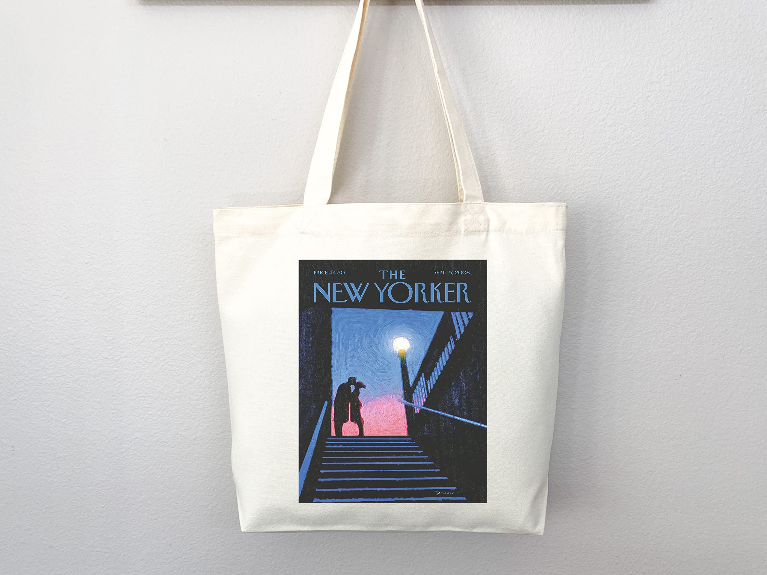 Stylish New Yorker Magazine Tote Bag - Trendy Art Print Aesthetic Everyday Carry Bag for Shopping, Beach & Work (Tote Bag Only)