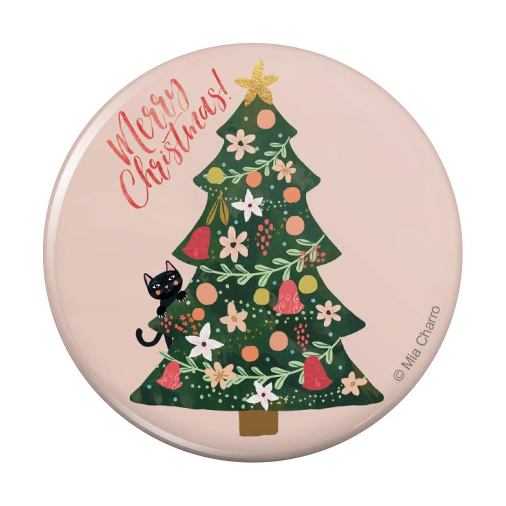 Christmas Tree Shaped Cat Kitchen Refrigerator Locker Button Magnet - Fun Holiday Decor for Fridge, Office & Home Organization