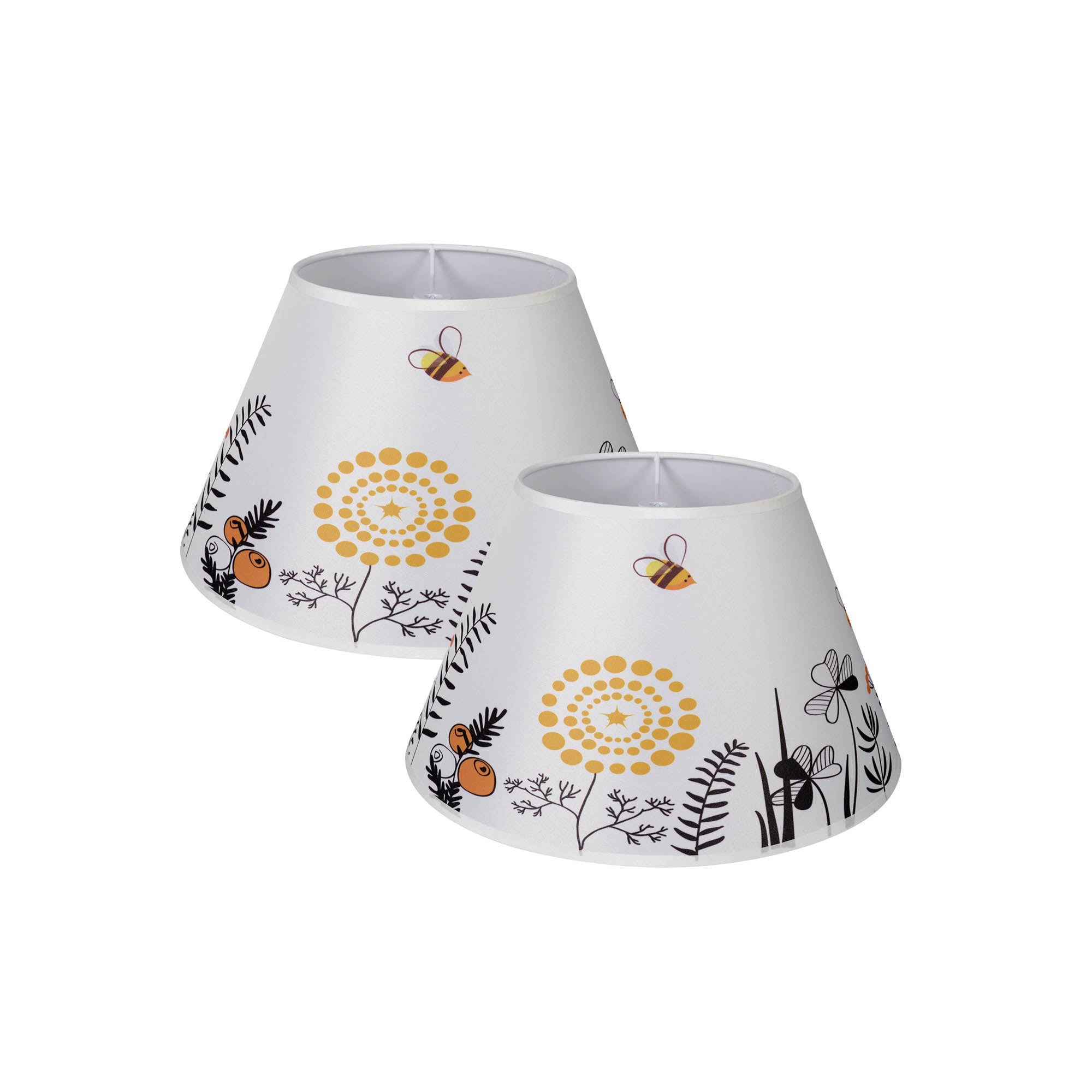 Empire Style Round Lamp Shade Set of 2 - 7x13x7.8 Inches - Carro Home Collection Limited Edition - Perfect for Living Room, Bedroom & Dining Room Lighting Decor