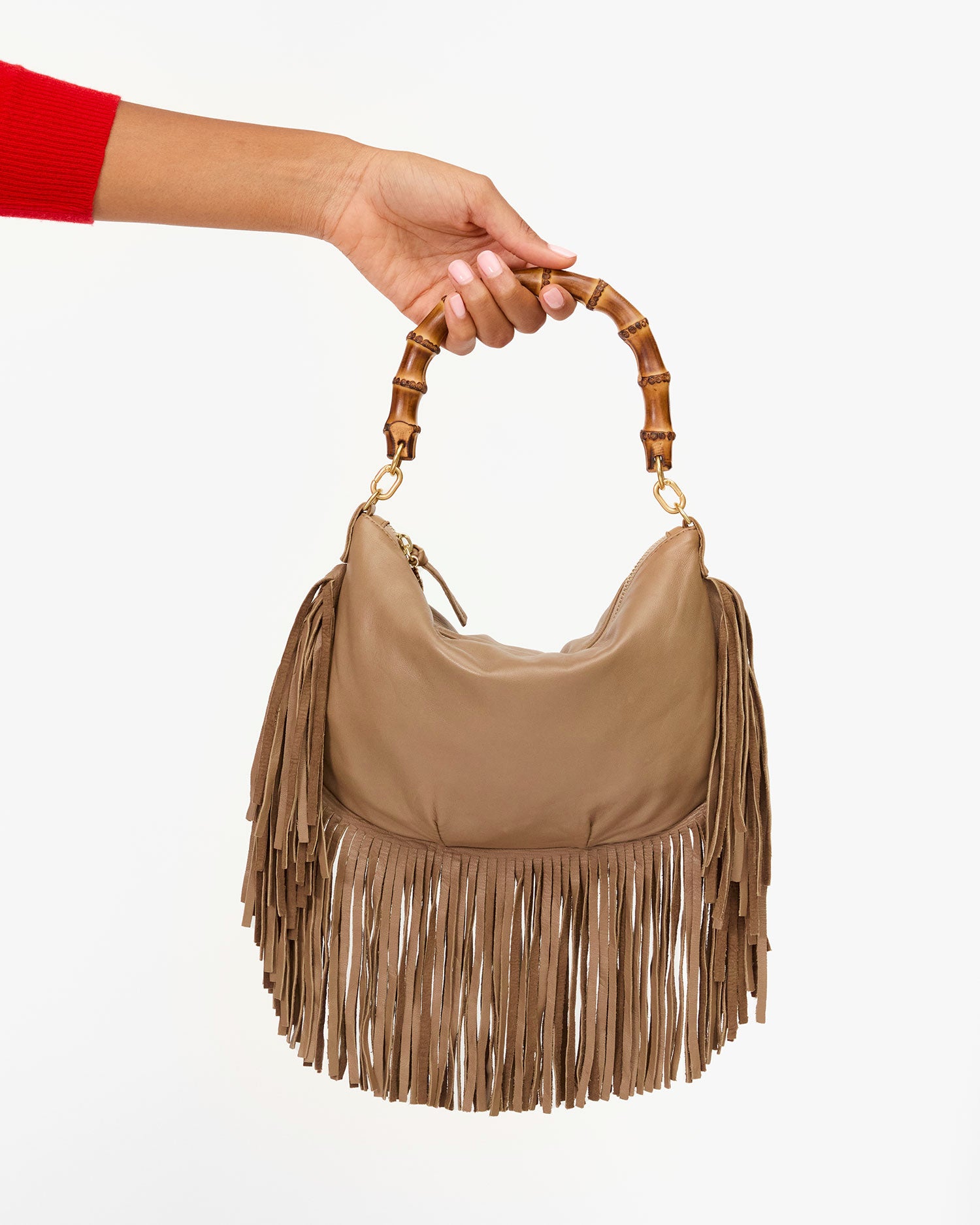 Stylish Petit Moyen Messenger Bag with Clay Fringe - Perfect for Work, Travel & Everyday Use