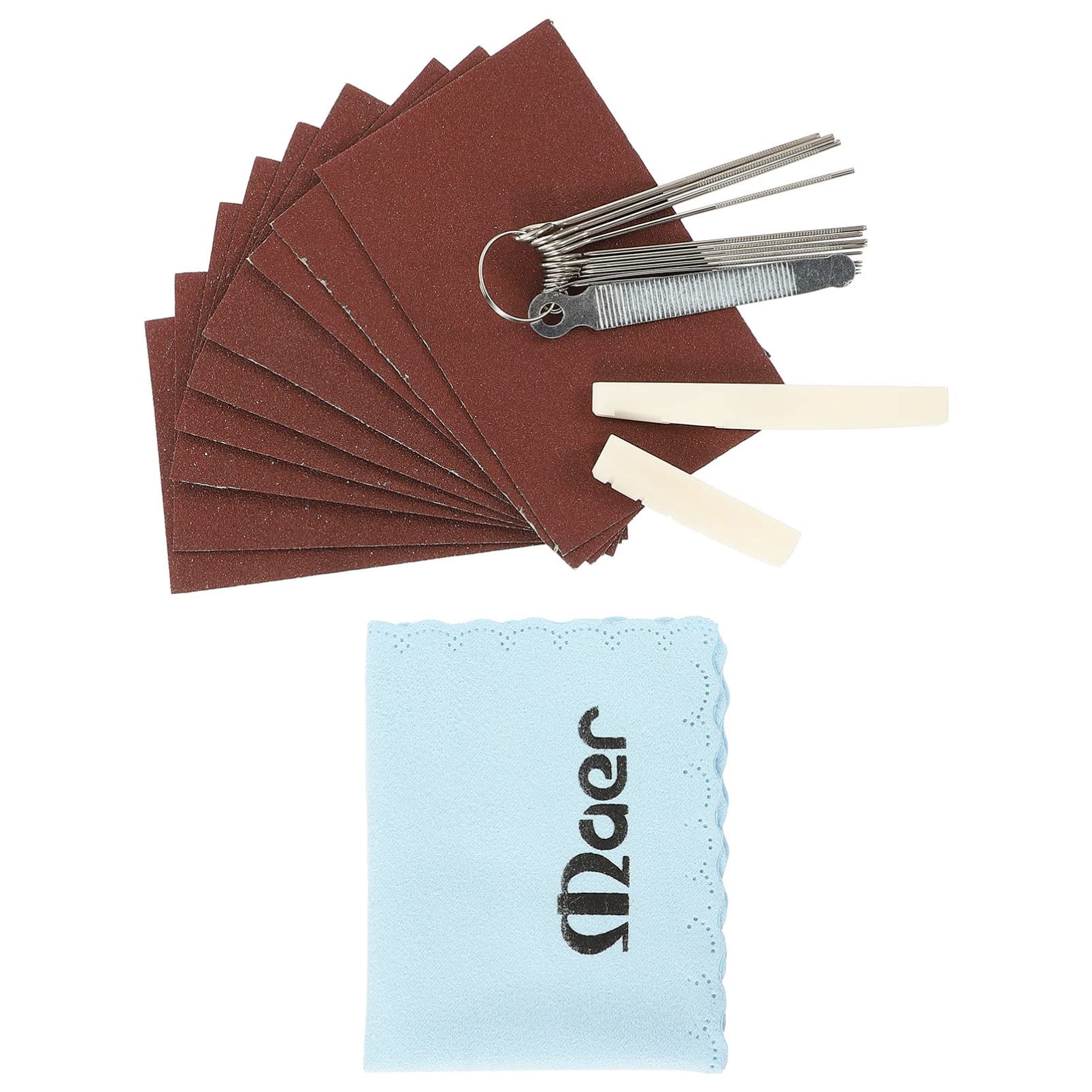 Milisten Guitar Bridge Saddle Nut Files Set - Professional Luthier Tool Kit for Guitar & Bass Repair, Nut & Saddle Grinding Sander - Perfect for Guitar Maintenance, Setup and DIY Adjustments at Home or Studio