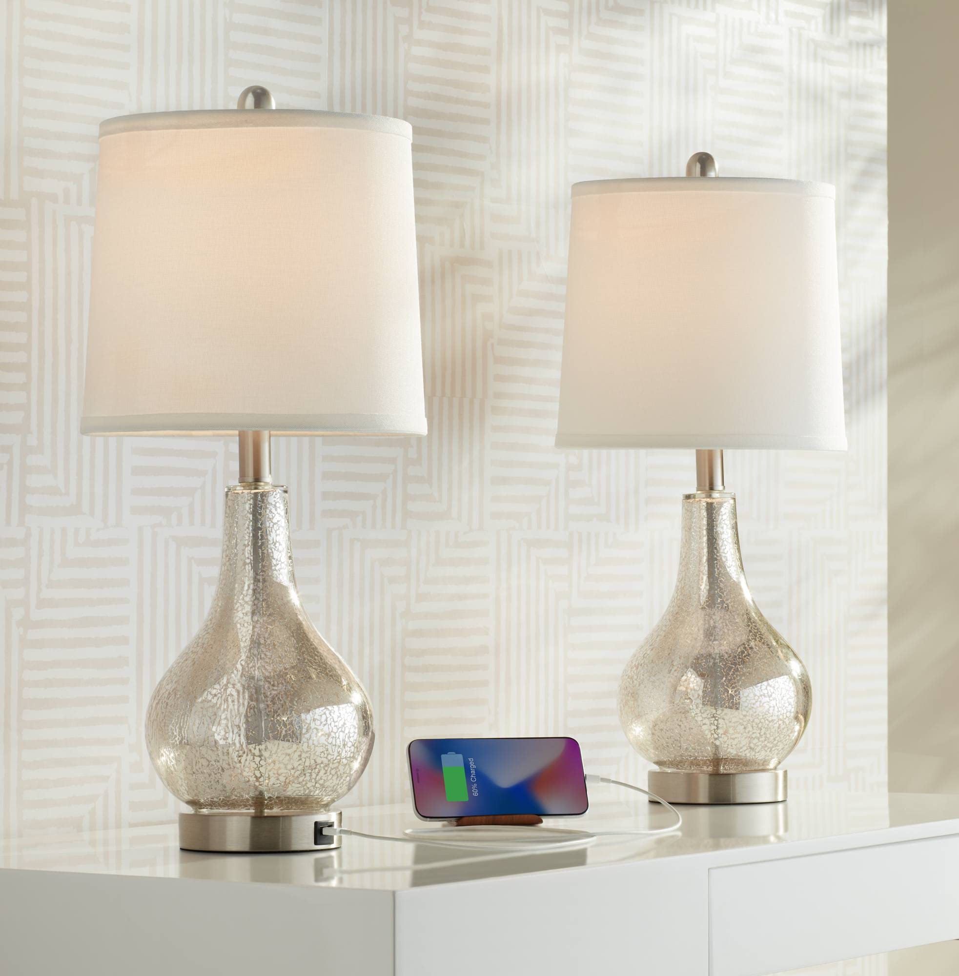Modern LED Accent Table Lamps Set of 2 - 21.75