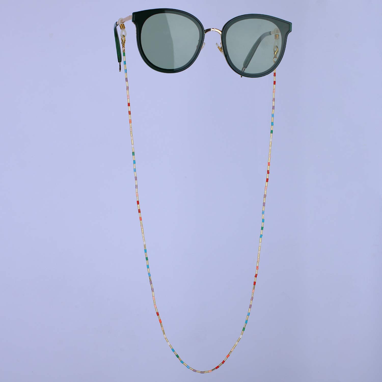 Fashionable Women's Eyeglass Chains with Beads - Adjustable Eyewear Retainer for Glasses & Sunglasses - Perfect for Reading, Driving, and Outdoor Activities