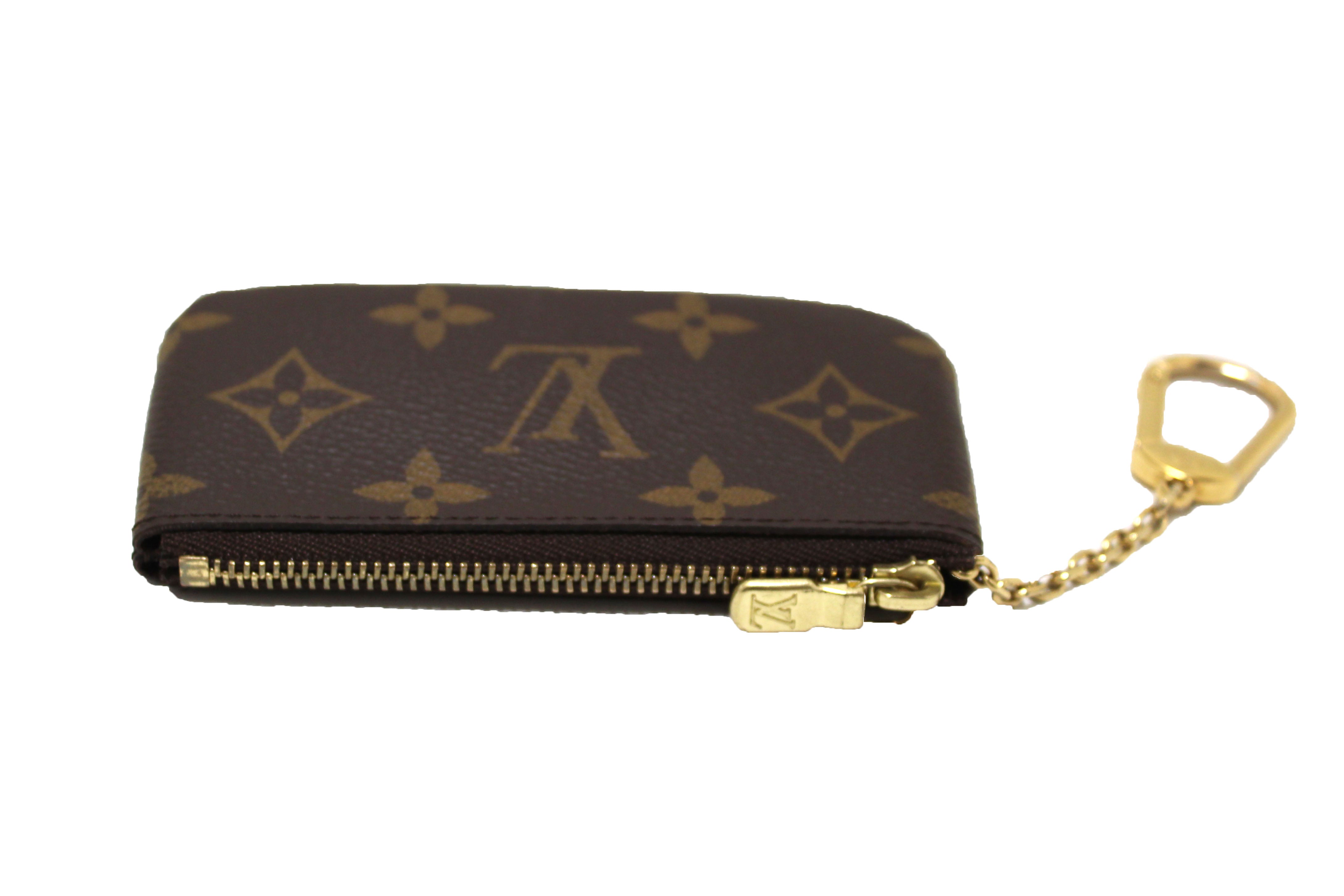 Authentic Louis Vuitton Monogram Canvas Key Pouch - Luxury Compact Wallet for Keys, Cards & Coins | Perfect for Everyday Use, Travel & Gift Giving