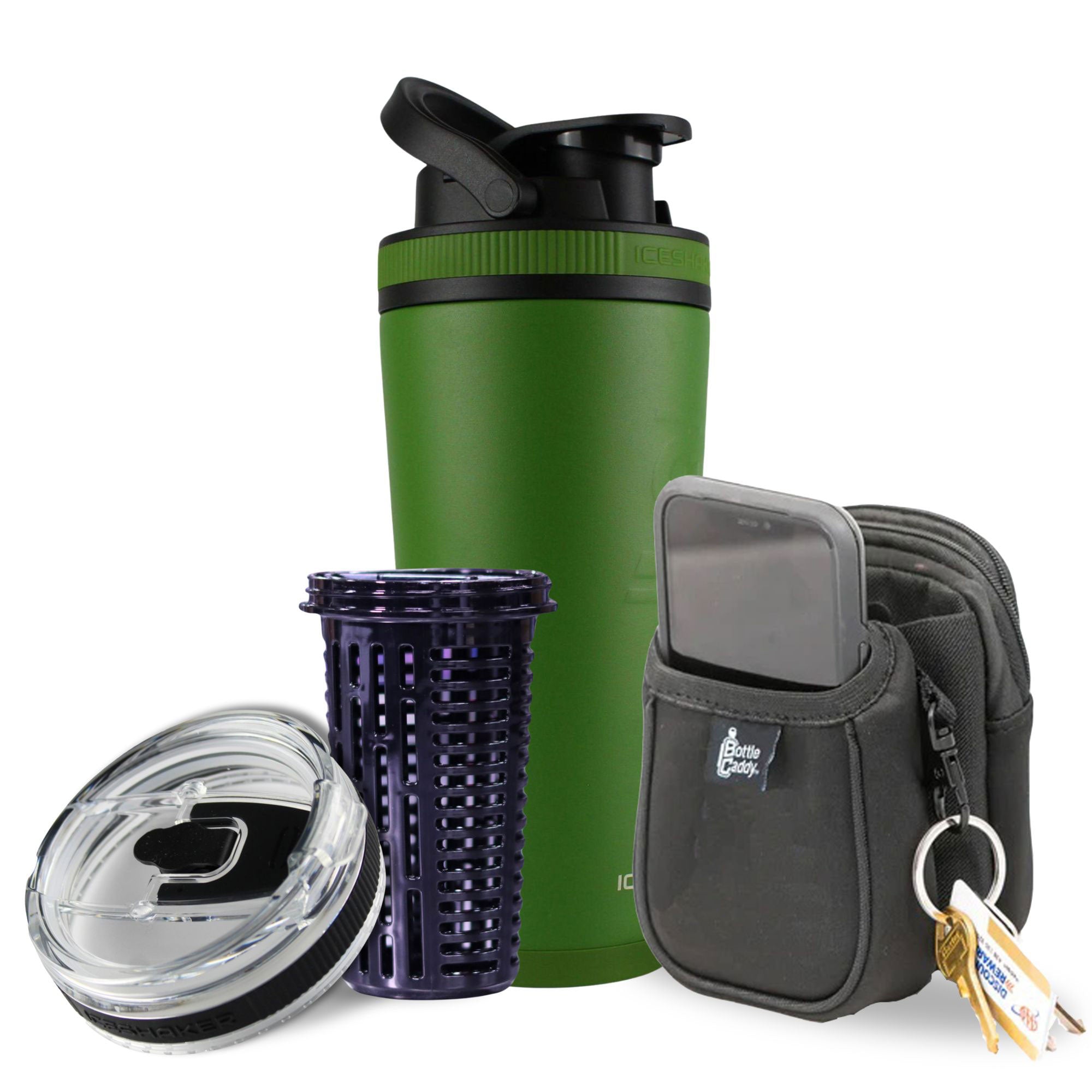 Premium 26oz Green Insulated Shaker Bottle for Protein & Smoothies - Gym, Workout & Post-Training Hydration