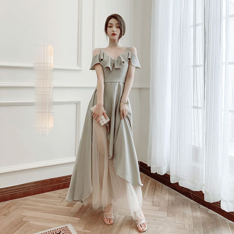 Elegant Green A-Line Long Bridesmaid Dress - Formal Evening Gown for Weddings, Parties & Special Occasions | Perfect for Bridesmaids, Prom & Black Tie Events