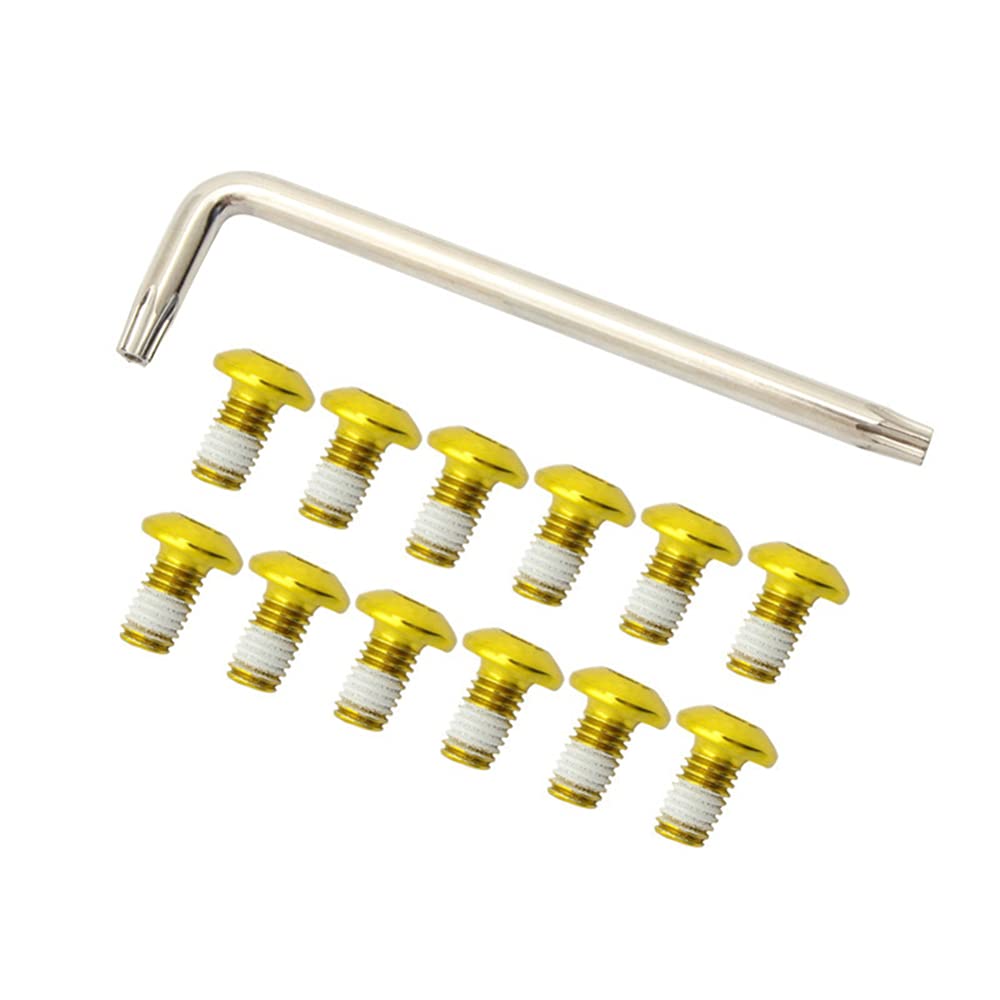 LIZHOUMIL 12Pcs M5x10mm T25 Torx Bike Disc Brake Rotor Bolts - High-Quality MTB Bicycle Rotor Screws for Road & Mountain Bikes - Perfect for Brake Maintenance and Cycling Upgrades