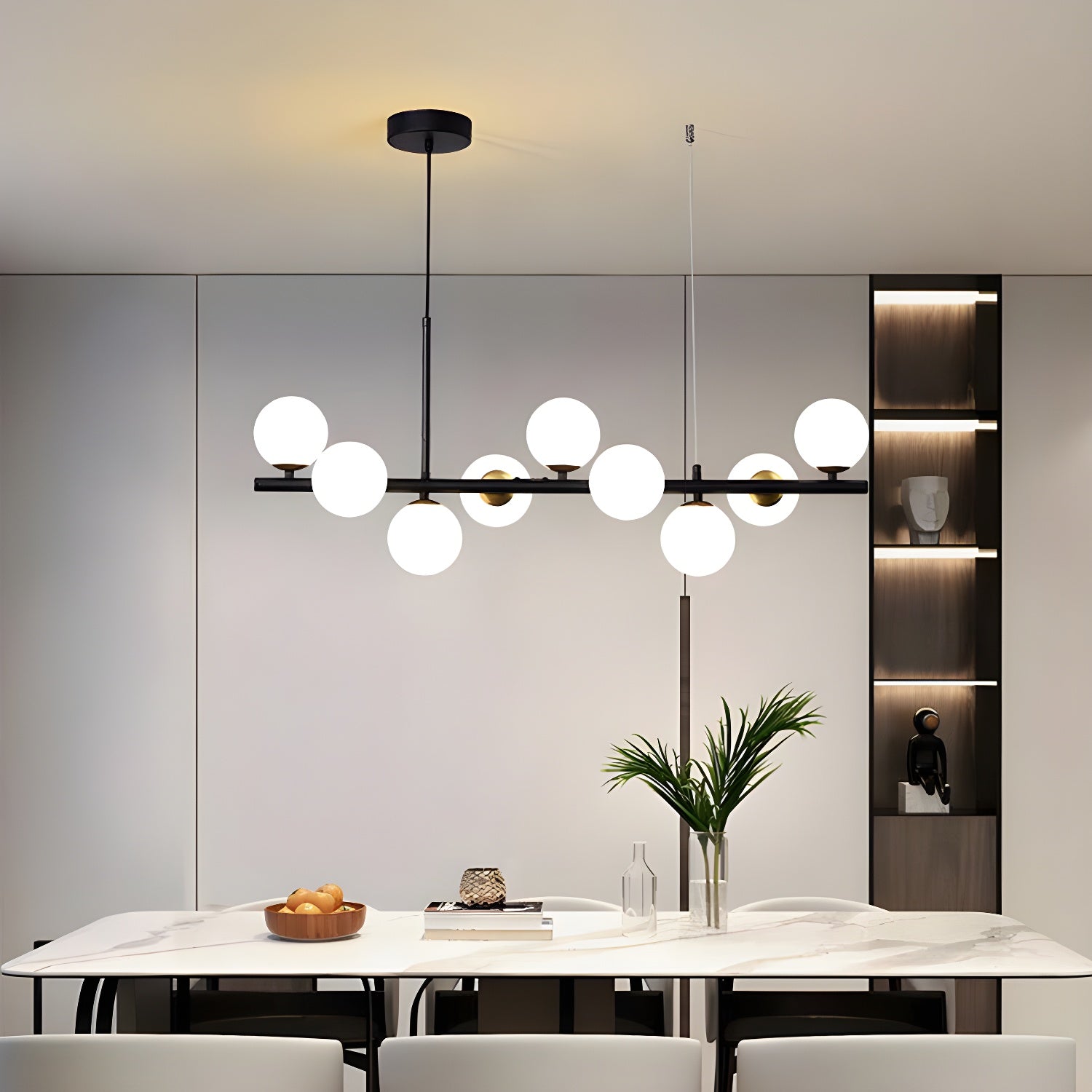Aurelia Globe Chandelier - Modern Crystal Glass Pendant Light Fixture for Dining Room, Living Room & Bedroom | Elegant Lighting for Home Decor & Interior Design