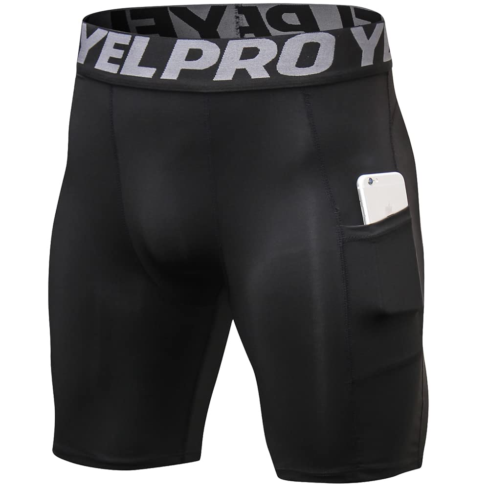 Men's Compression Shorts - Moisture Wicking Baselayer Workout Shorts for Running, Basketball & Gym | Cool Dry Active Underwear for Sports & Training