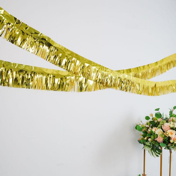 16 ft Metallic Foil Fringe Tassels Hanging Garland - Party Decorations for Birthday, Wedding, Baby Shower & Home Decoration