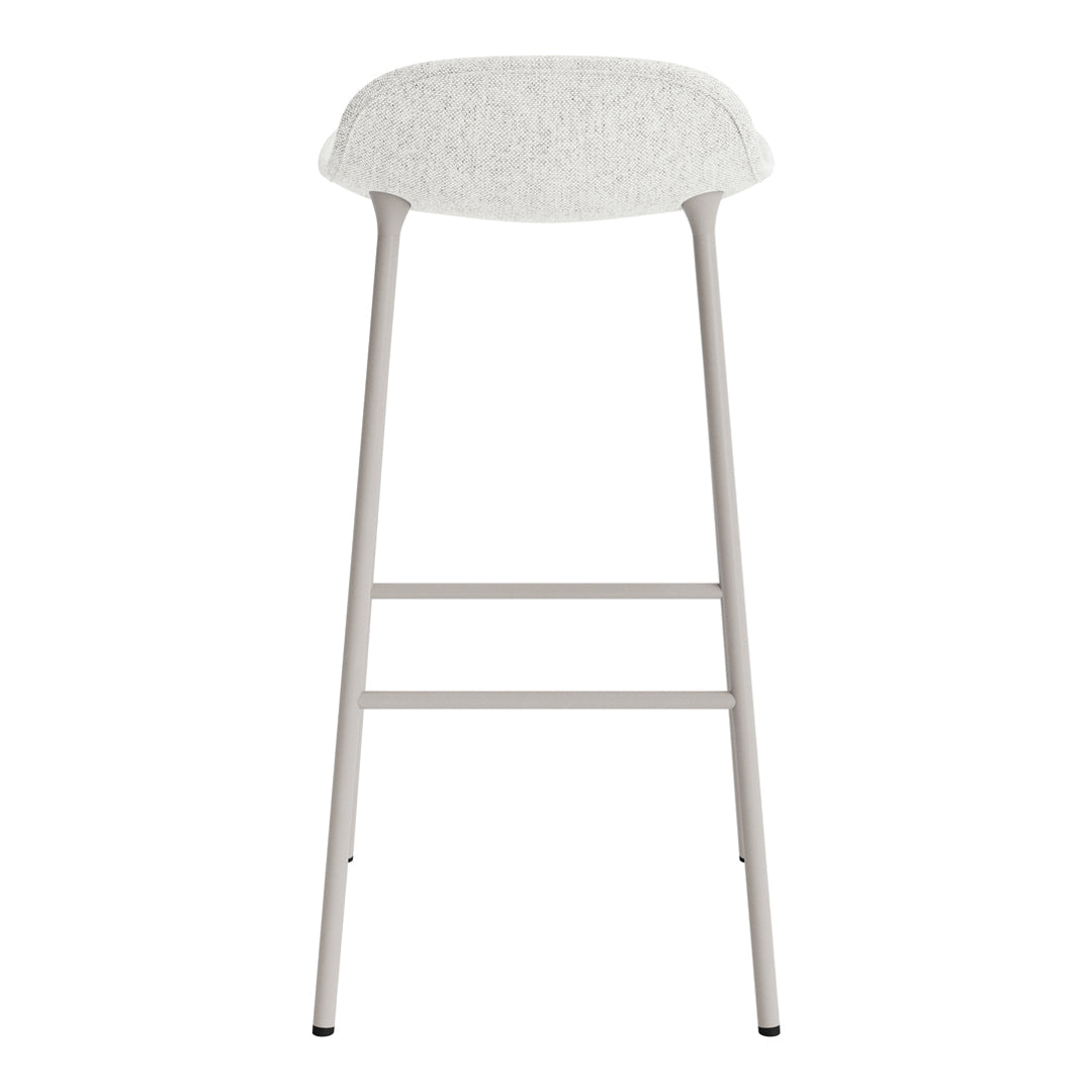 Modern Form Bar Stool with Metal Legs & Upholstered Seat - Perfect for Kitchen Islands, Home Bars & Commercial Use
