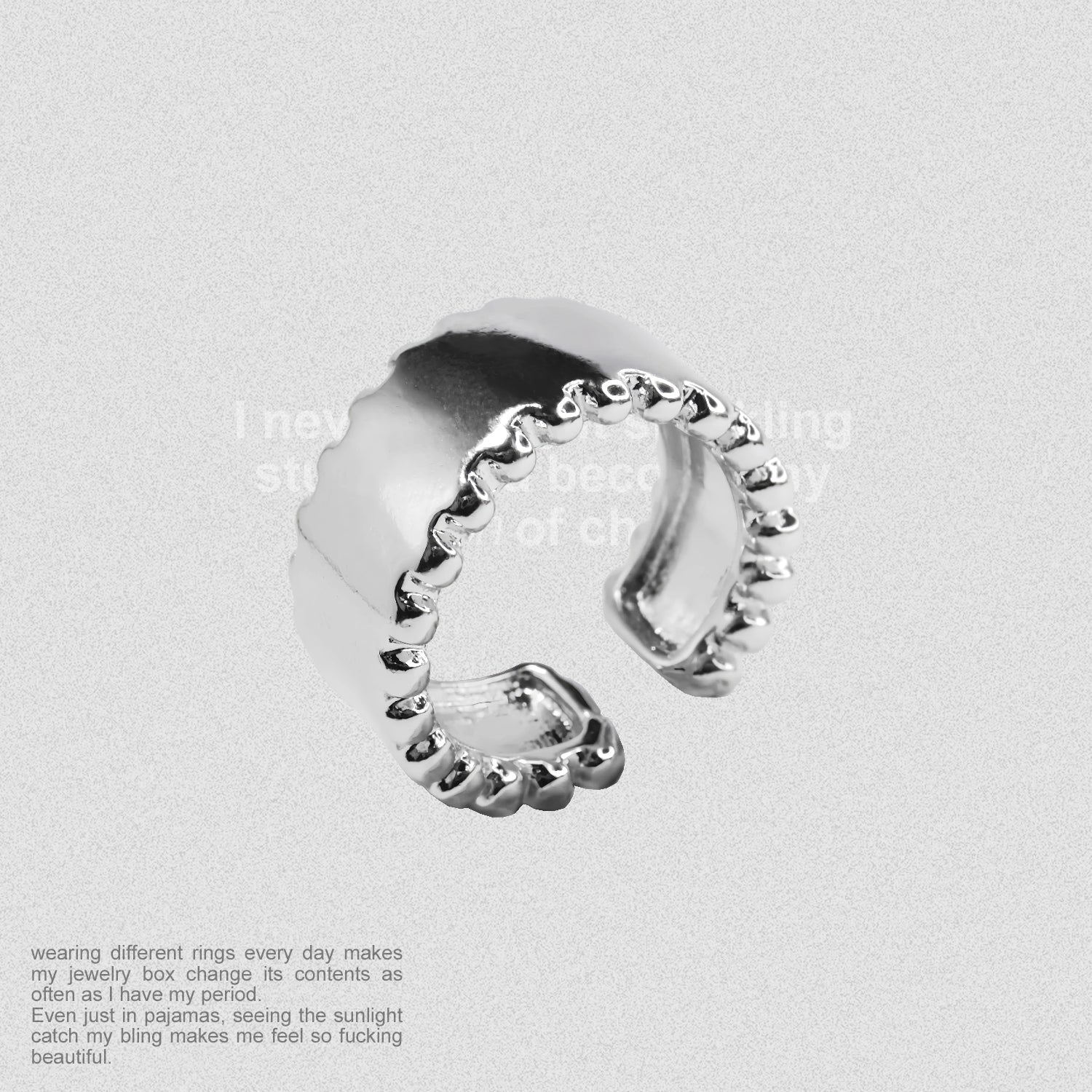 Dainty Lace Ring for Women - Elegant Adjustable Silver Plated Fashion Jewelry - Perfect for Weddings, Parties & Everyday Wear