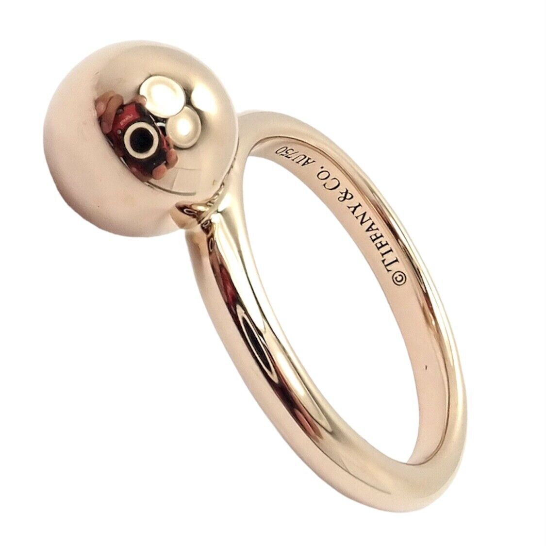 Tiffany & Co. 18k Yellow Gold New York Ball Globe Ring - Size 3.75 - Elegant Jewelry for Women, Perfect Gift for Anniversary, Birthday & Special Occasions