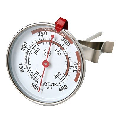 Taylor Candy & Deep Fry Thermometer with Dual Scale (50°C-200°C / 122°F-392°F) - Perfect for Candy Making, Deep Frying, Brewing & Cooking