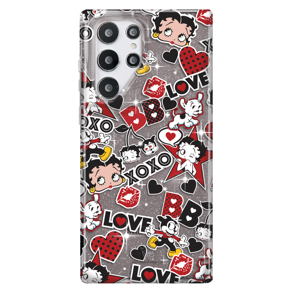 Betty Boop Glitter Samsung Phone Case - Stylish & Protective Cover for Samsung Galaxy S21/S20/Note 20 - Perfect for Everyday Use, Parties & Gift Giving