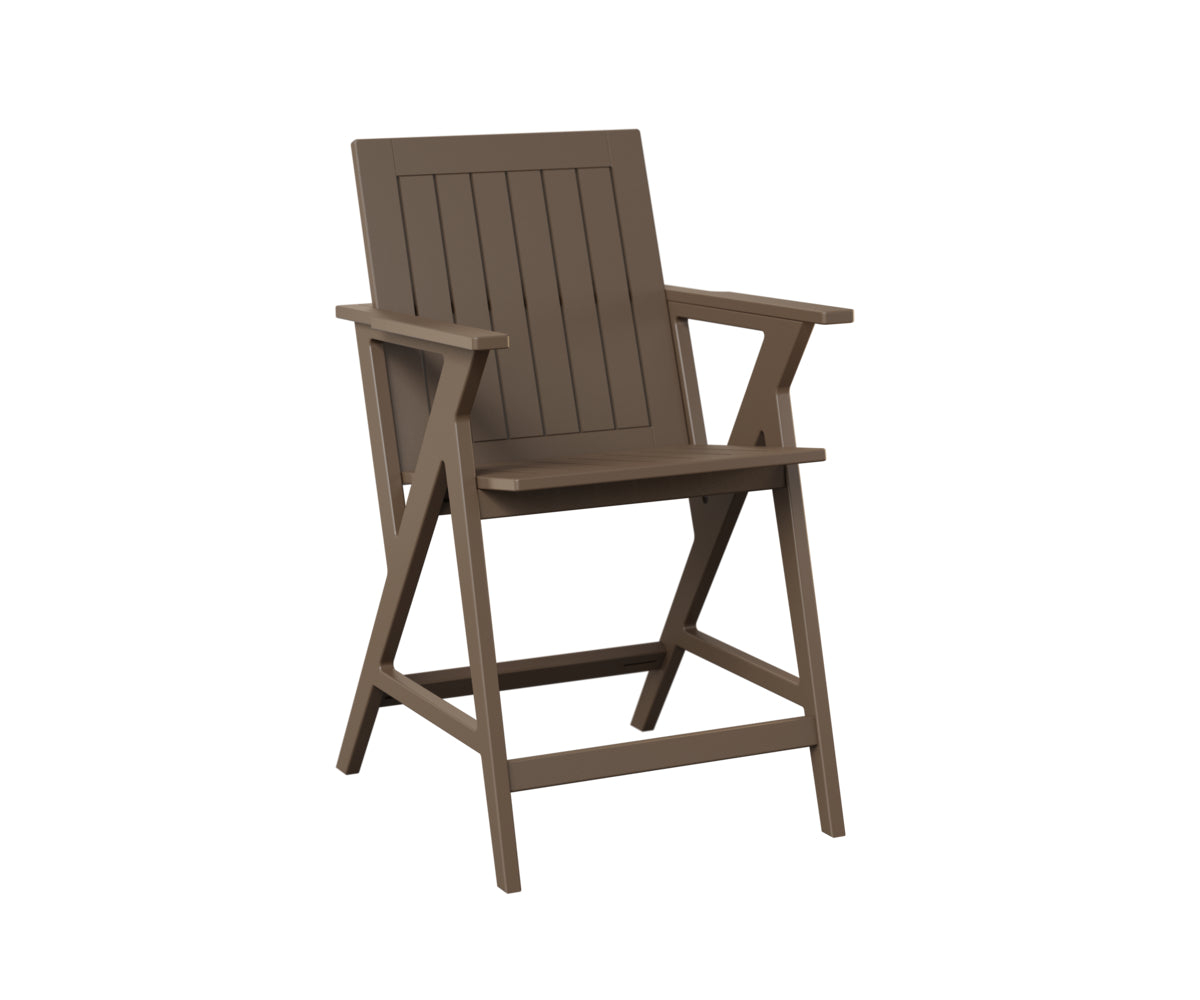 Berlin Gardens Kinsley Counter Height Bar Stool - Modern Swivel Arm Chair for Kitchen Island, Breakfast Bar & Home Pub - Comfortable & Stylish Seating for Dining & Entertaining