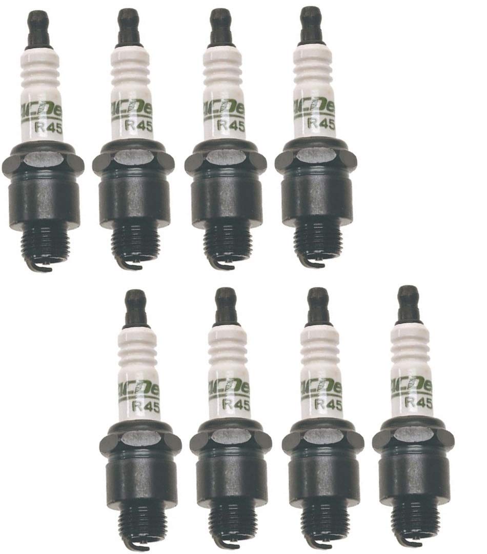 8 Pack Premium Spark Plugs Compatible with Buick Cadillac Pontiac Chevrolet Dodge Fargo 8 Cylinder Engines - High Performance Ignition for Smooth Acceleration & Fuel Efficiency