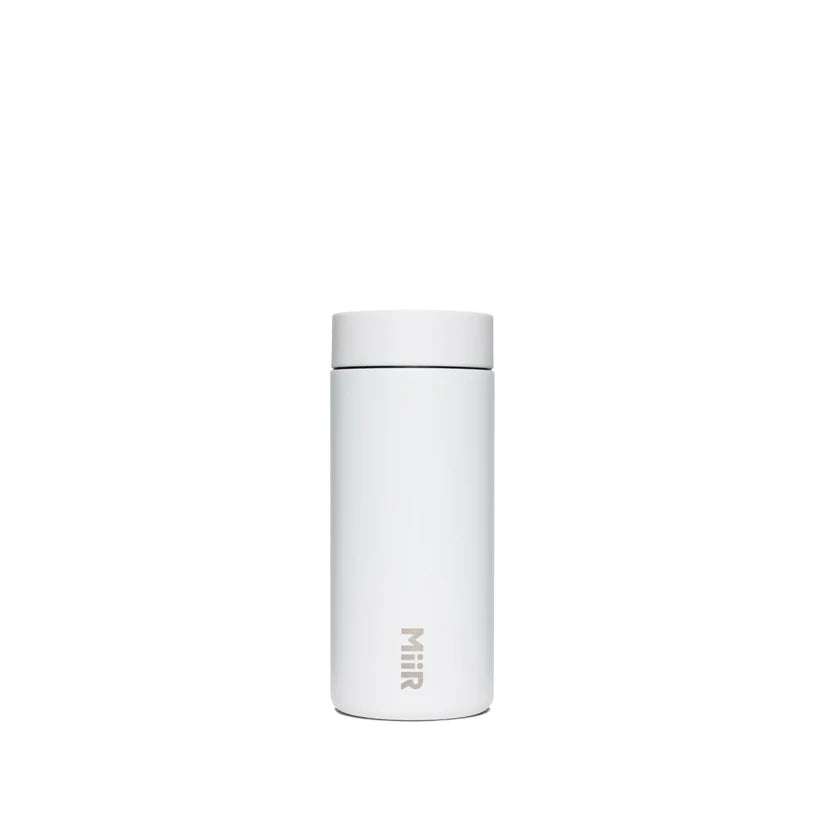MiiR 360 Traveler 12oz Insulated Stainless Steel Water Bottle - Leakproof, BPA-Free, Vacuum Insulated for Hot & Cold Drinks - Perfect for Travel, Hiking, Camping & Outdoor Activities (White)