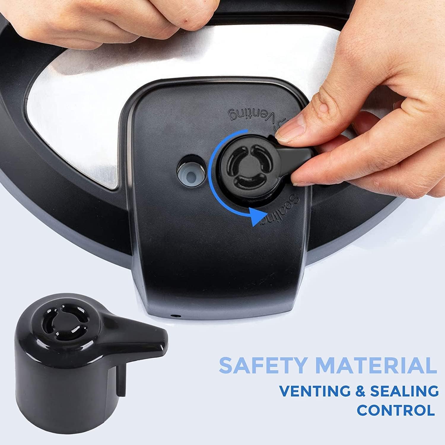 Instant Pot Replacement Parts - Steam Release Handle & Valve for Duo Nova, Duo Gourmet 6 qt, DUO CRISP AF 8, Ultra 3/6/8 qt, Viva 6 Quart - Pressure Cooker Accessories for Safe & Easy Cooking at Home