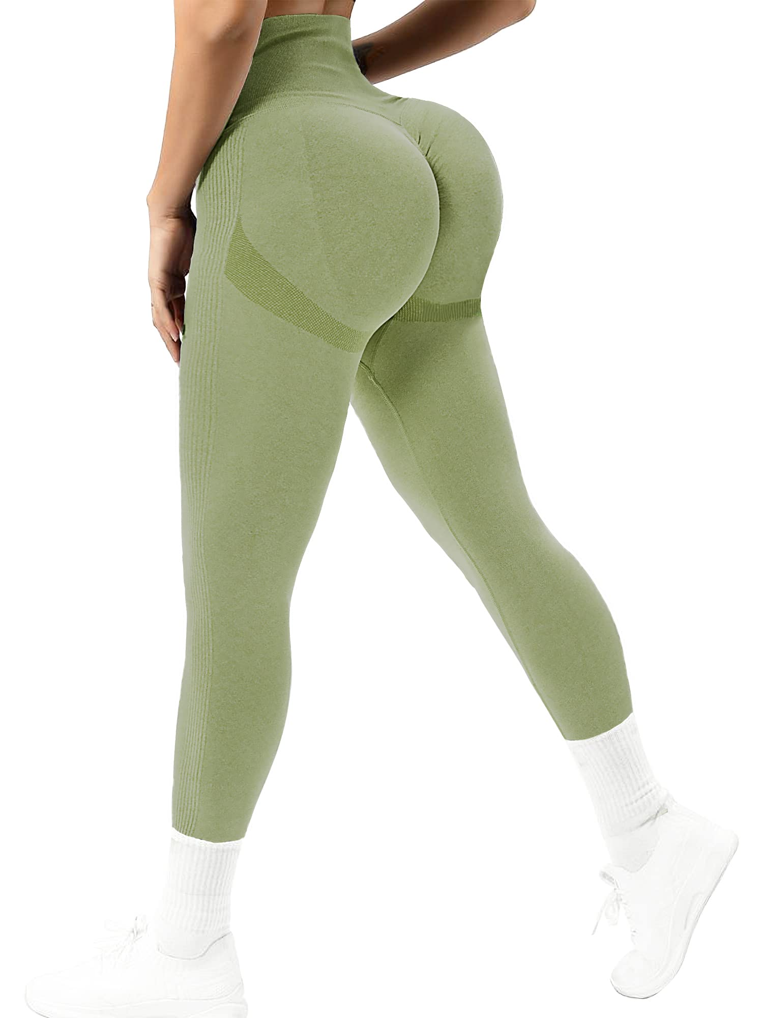 YVYVLOLO Women's High Waist Butt Lifting Seamless Yoga Leggings - Gym Workout, Running & Lounge Pants for Women - Perfect for Yoga, Fitness & Everyday Wear