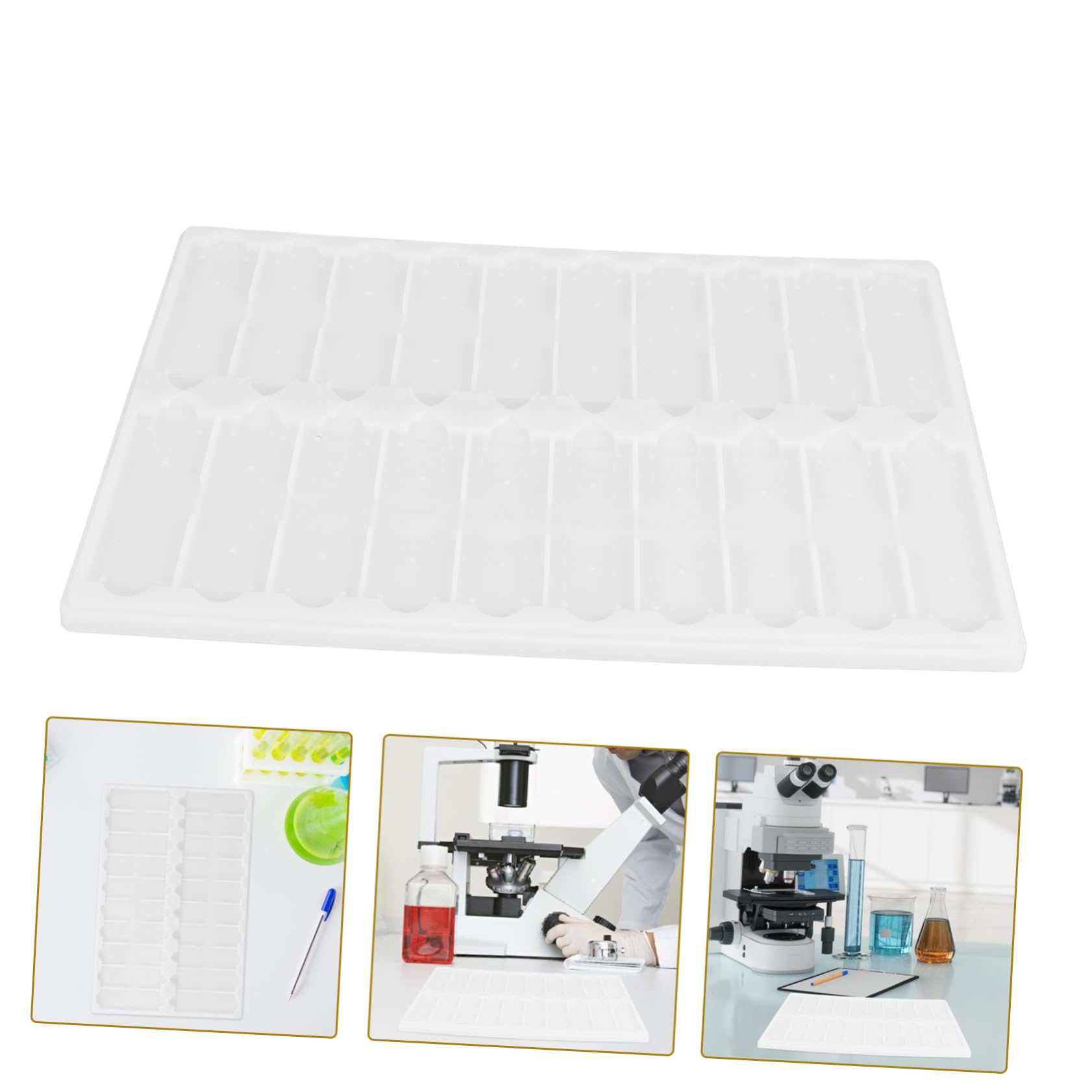 Gatuida Microscope Slide Drying Plate & Storage Tray - Scientific Slide Organizer Holder for Lab Use, Classroom Experiments, and Medical Research - Durable Slide Management Board for Easy Sample Organization