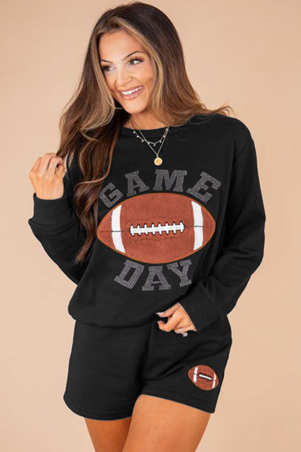 Men's Casual Black Rugby Pullover Set - Comfortable & Stylish Sweatshirt & Pants Outfit for Sports, Lounge & Everyday Wear