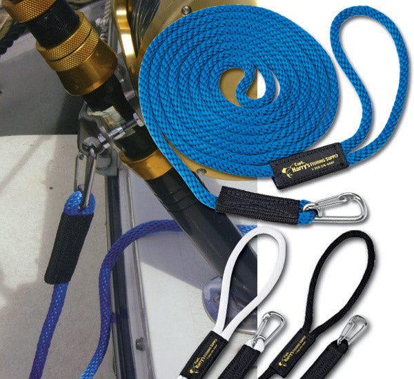 Capt. Harry's 12ft 3/8 Reel Leash for Surfing - Durable Surfboard Leash with Swivel for Wave Riding & Water Sports