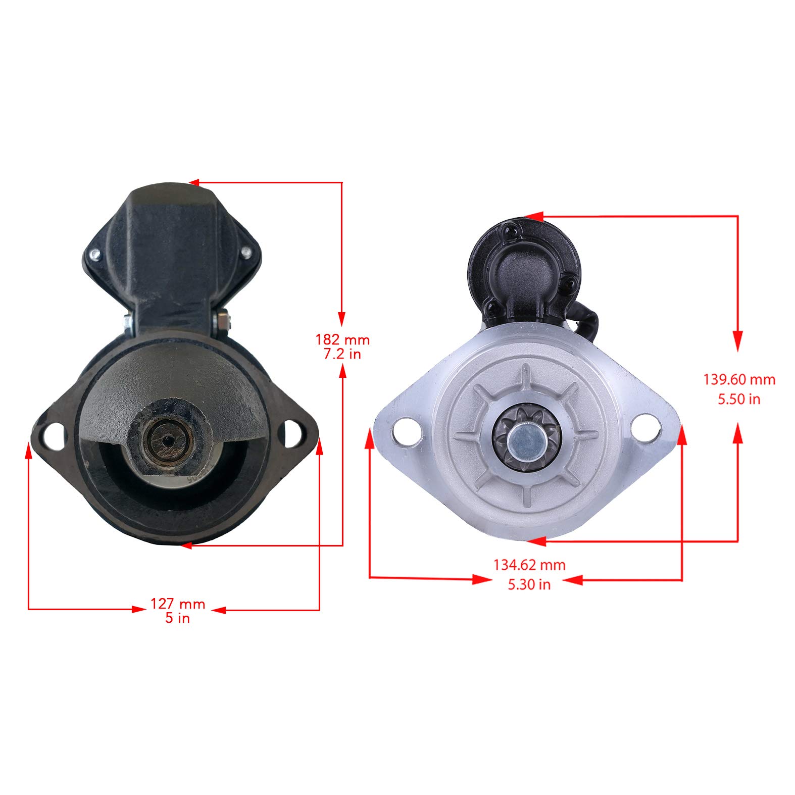 RAREELECTRICAL New Gear Reduction Starter Motor for Mercruiser Marine Inboard 350 Mag MPI Horizon - Compatible with Part Numbers 50-76963A3 & 921288 - Perfect for Boat Engine Repair & Marine Applications