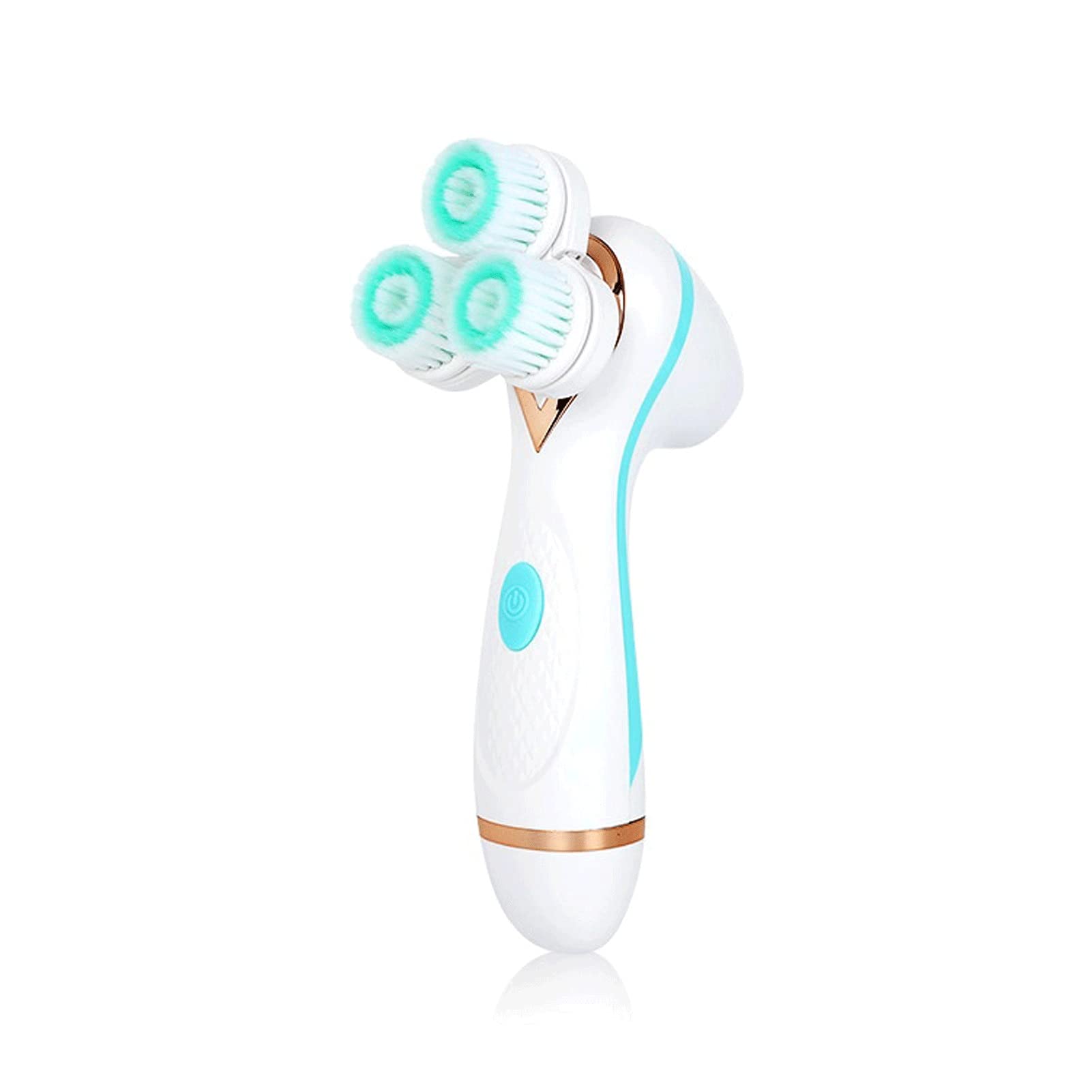 Rechargeable Electric Facial Cleansing Brush with 4 Modes & 3 Brush Heads - Deep Exfoliating Silicone Face Cleanser for Acne & Blackheads | Perfect for Daily Skincare & Travel (Green)