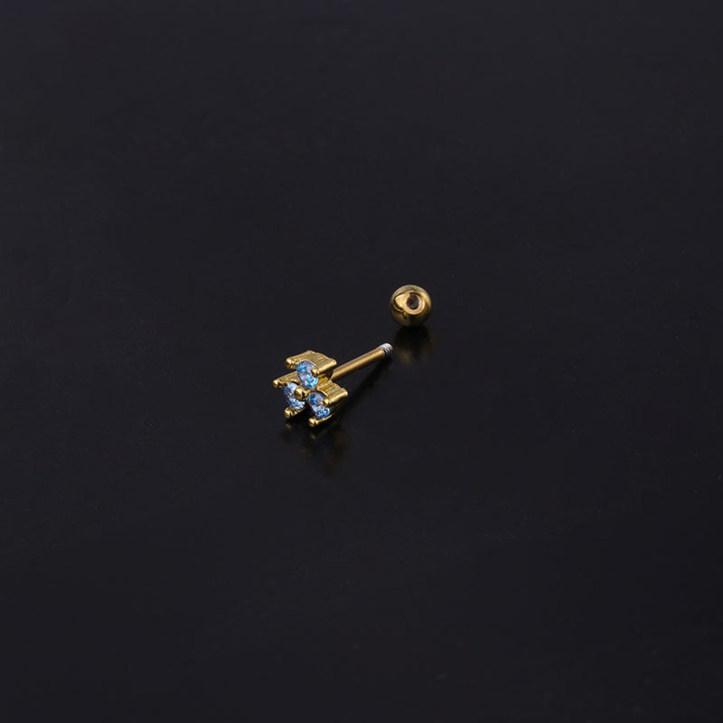 20G Cartilage Tiny Stud Barbell Earrings for Women - 14K Gold Plated Stainless Steel Tragus Helix Piercing Jewelry - Perfect for Daily Wear, Parties & Gifts