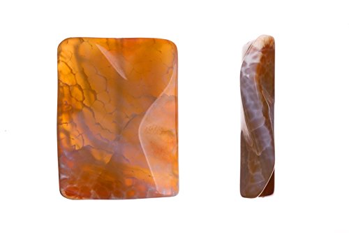 Fire Red Agate Frosted Twisted Rectangle Pendant 30X40mm - Elegant Necklace for Women, Boho Chic Jewelry Gift, Spiritual Healing Crystal Accessory