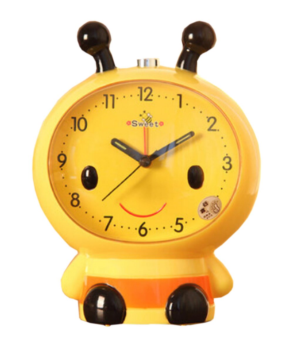Creative Bee Alarm Clock - Cute Yellow Bedside Clock for Kids & Students | Perfect for Bedrooms, Dorms & Study Areas