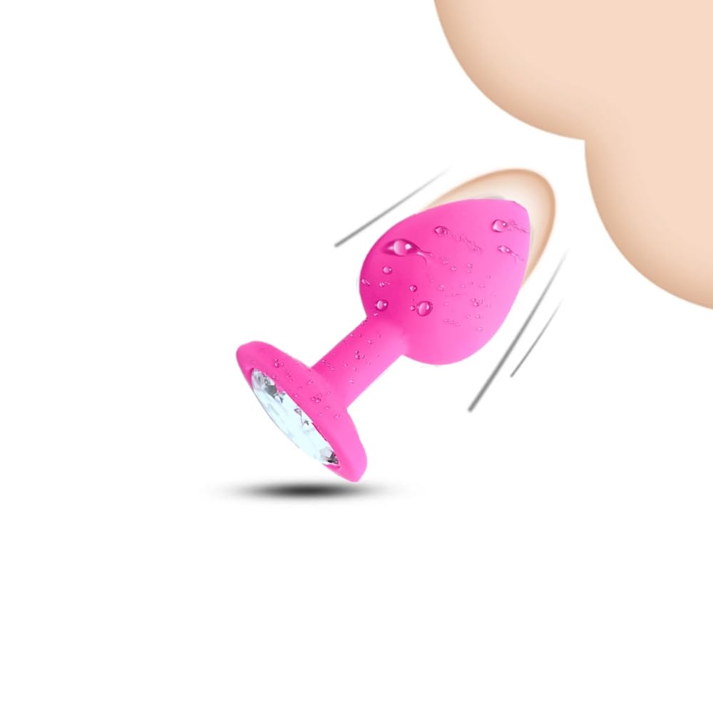 3Pcs Silicone Anal Trainer Kit - Butt Plugs & Anal Beads with Nipple Clamps for Women, Men & Couples | Beginner to Advanced Anal Play | Perfect for Solo Exploration & Couples Intimacy (Pink)