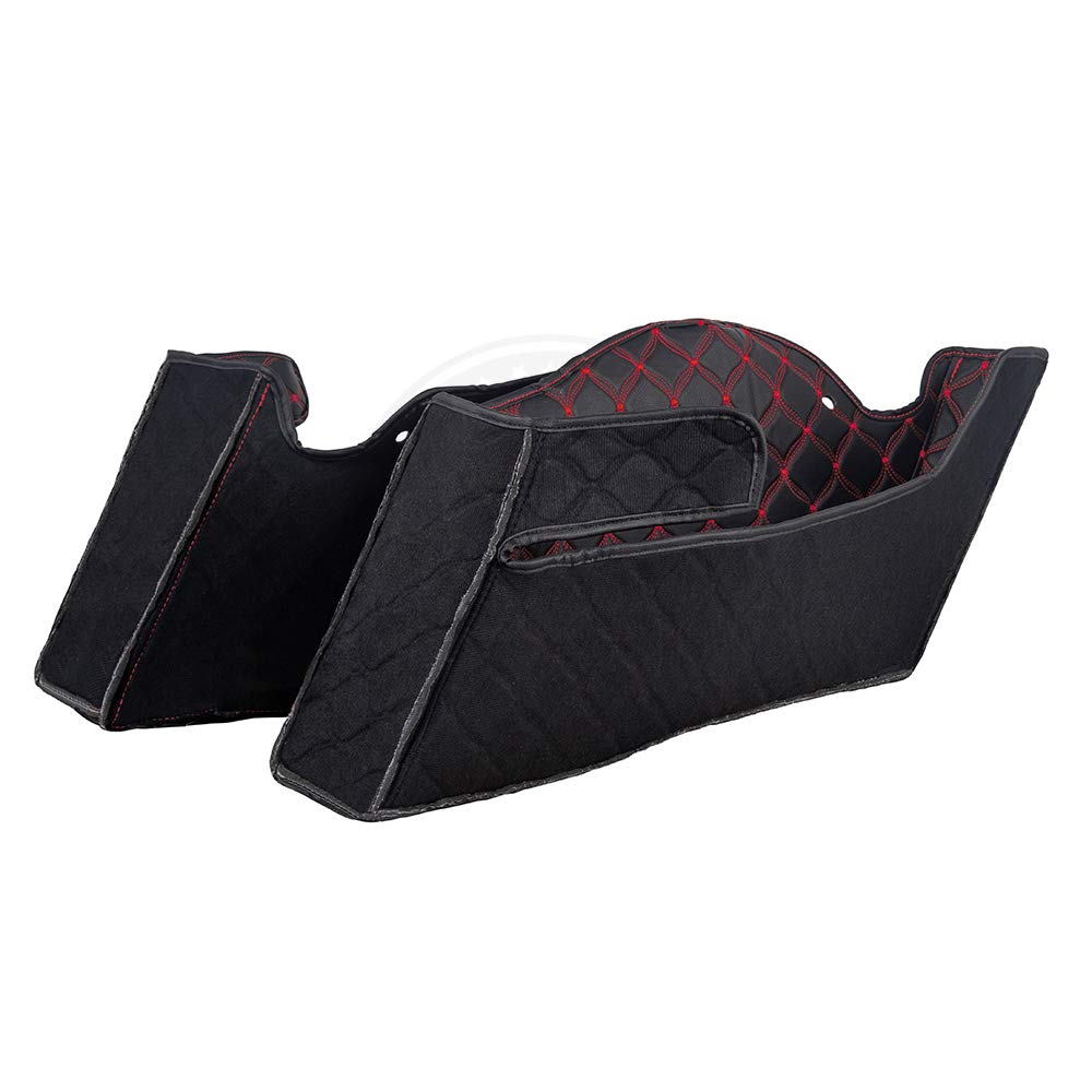 Moto Onfire Saddlebag Liners - Waterproof Stitch Bags Inserts for Harley Davidson 2013 & Older Models (Red) - Perfect for Motorcycle Travel & Road Trips