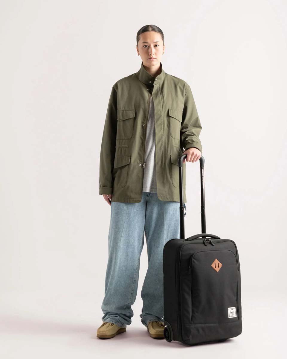 Herschel Heritage Softshell Large Carry On Luggage - Woodland Camo Water-Resistant Travel Suitcase for Business Trips & Weekend Getaways