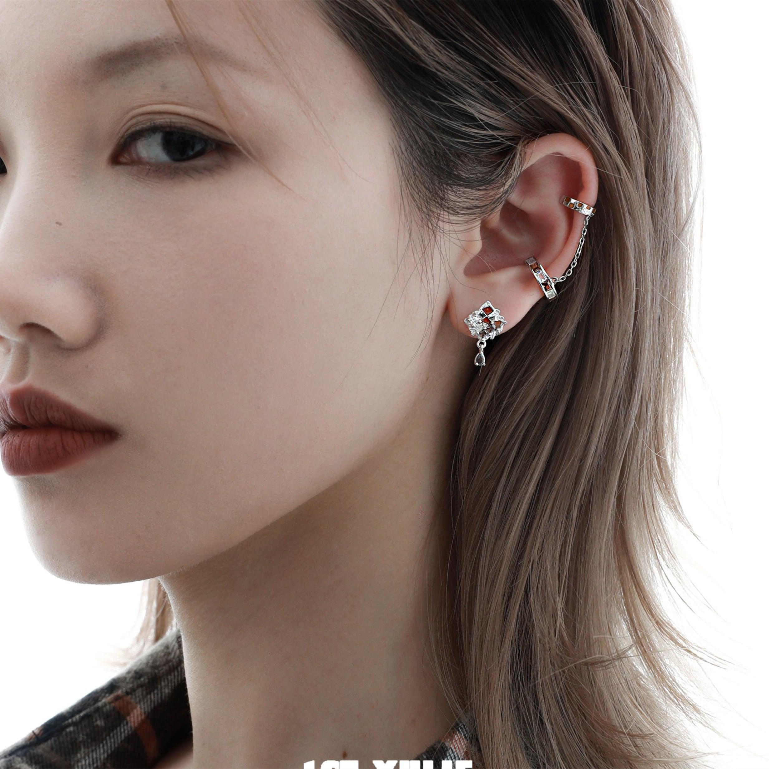 Autumn S925 Sterling Silver Chain Ear Clips - Elegant Hypoallergenic Dangle Earrings for Women | Perfect for Fall Outfits, Parties & Gift Giving