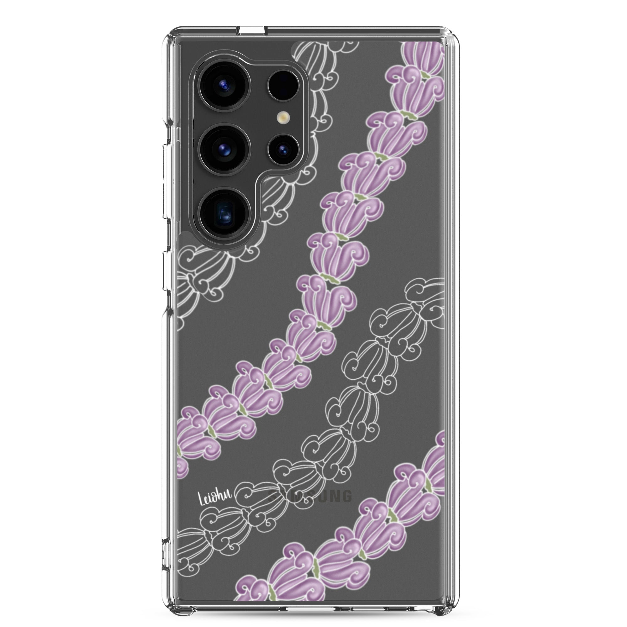 Samsung Clear Phone Case with Crown Lei Design - Slim Protective Cover for Samsung Galaxy [Model] - Perfect for Parties, Festivals, and Everyday Use