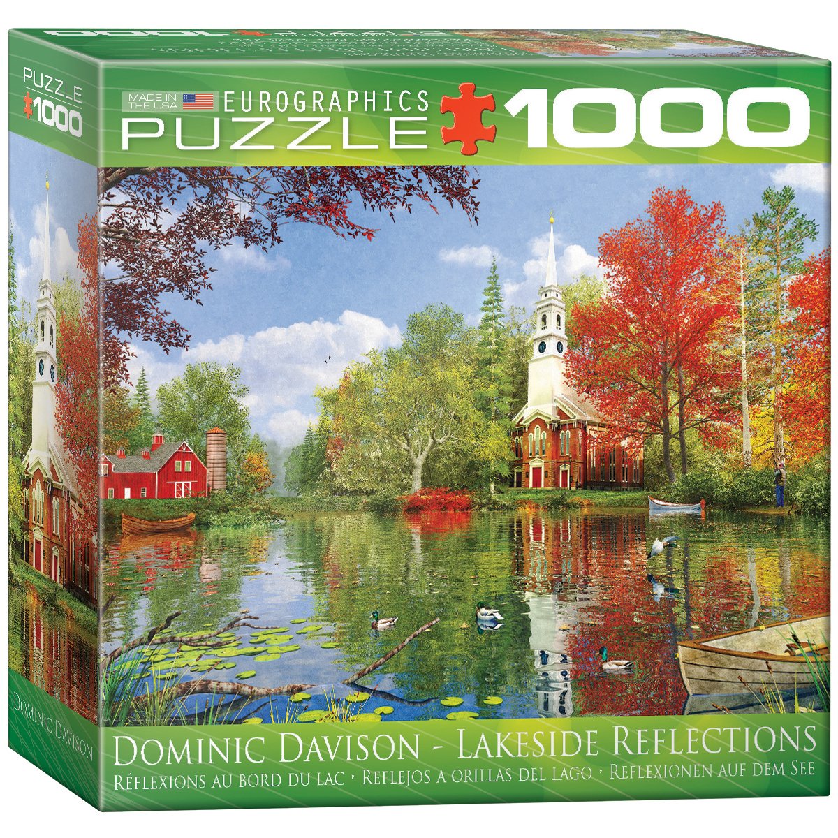 EuroGraphics Lakeside Reflection 1000-Piece Jigsaw Puzzle by Dominic Davidson | Scenic Landscape Puzzle for Adults & Teens | Perfect for Relaxation & Family Game Night