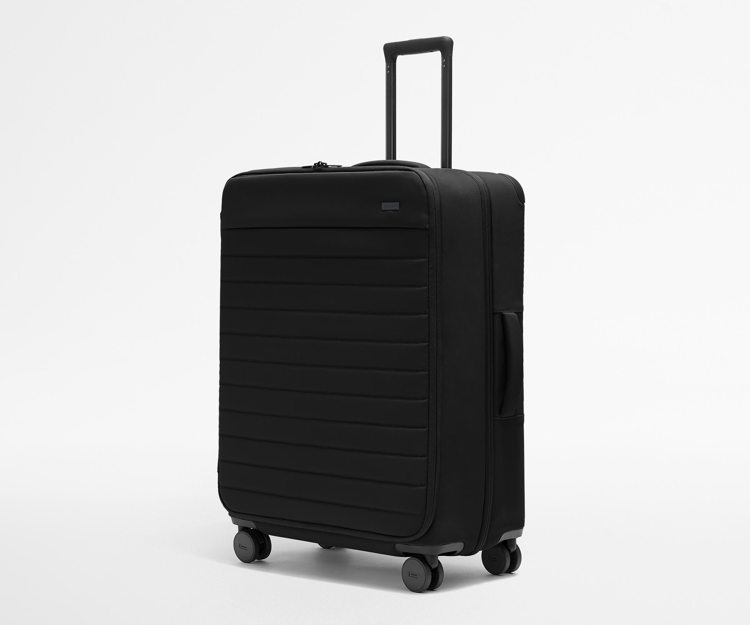 Premium Softside Large Luggage in Jet Black - Durable & Lightweight Suitcase for Travel, Business Trips & Vacations