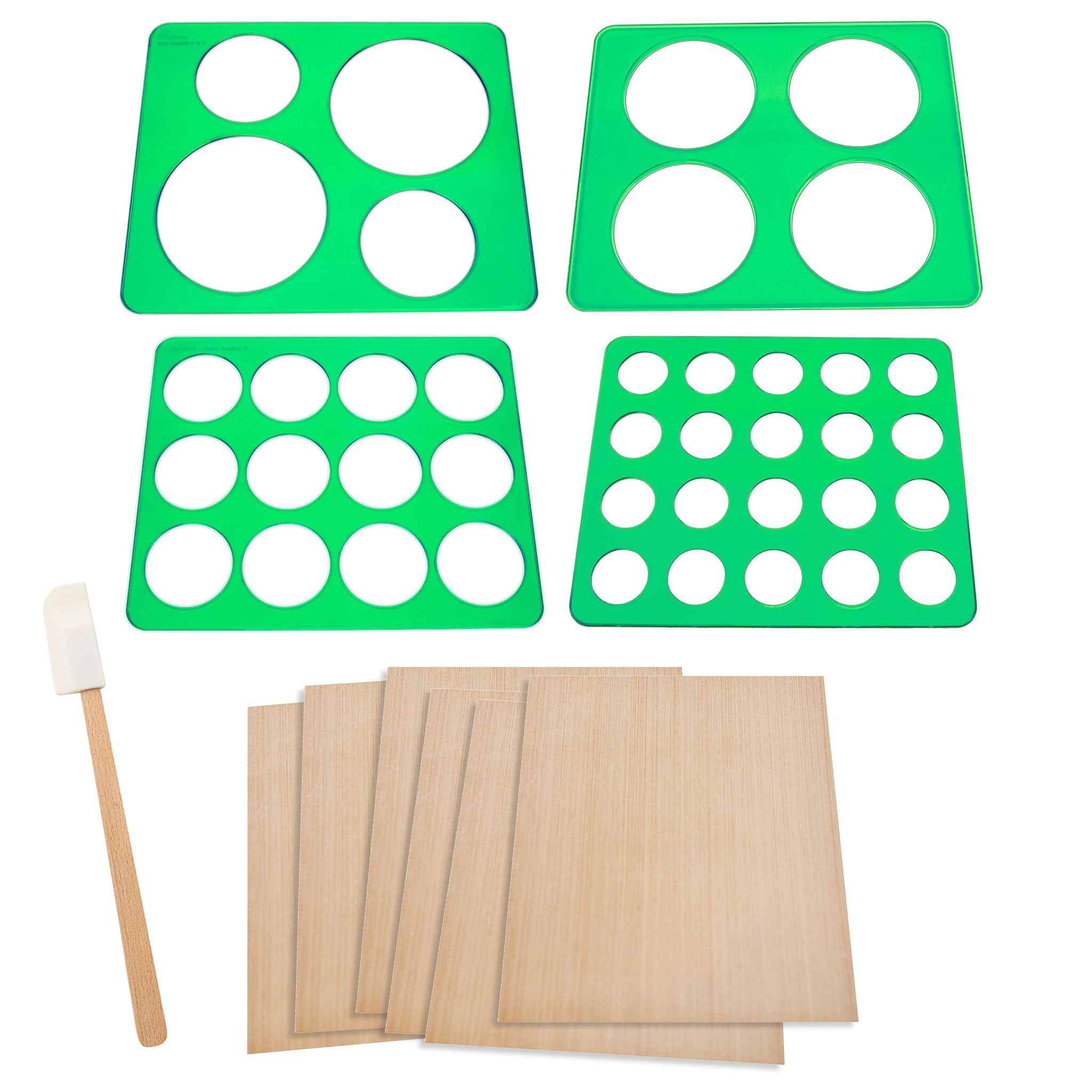Best Dehydrator Accessory Pack - Non-Stick Drying Sheets, Drying Template Set & Extra Long Silicone Spatula for Food Preservation, Jerky Making & Healthy Snacks